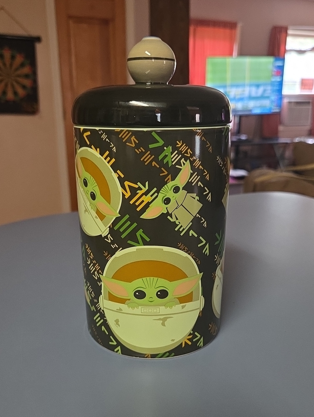 Disney The Child Ceramic Canister in Black and Green